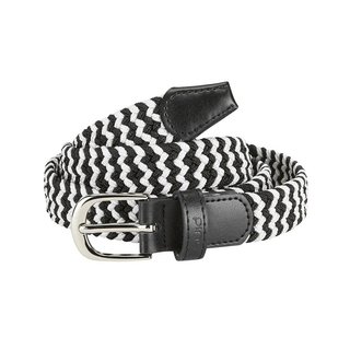 Ping stretch webbing damski pasek, biało/czarny