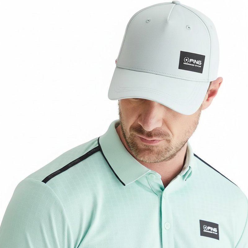 PING Koa męska czapka z daszkiem, pearl grey marl