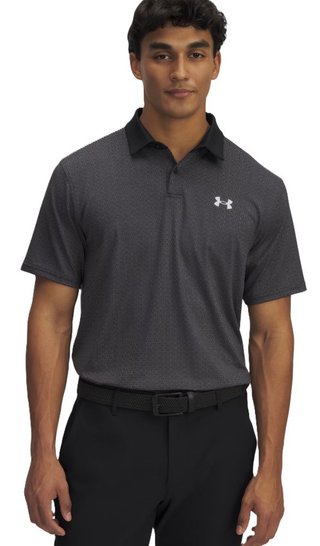 Under Armour T2G Printed męskie polo, czarno/szare