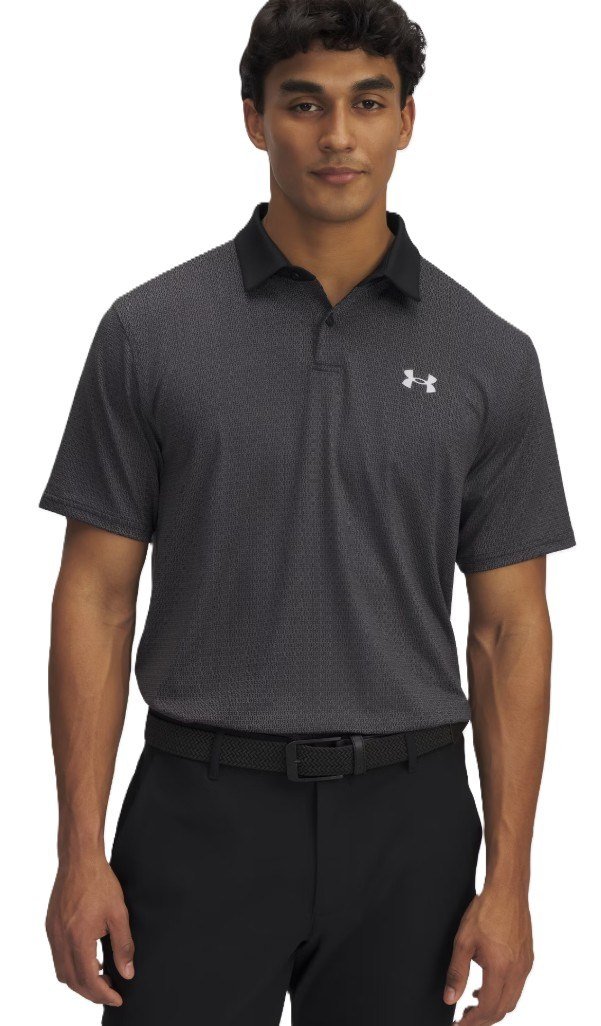 Under Armour T2G Printed męskie polo, czarno/szare