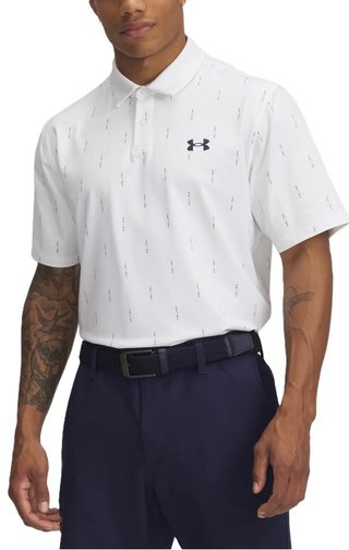 Under Armour T2G Printed męskie polo, białe