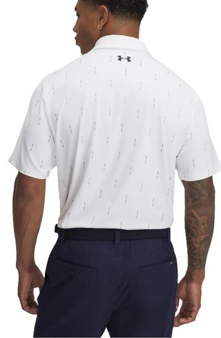 Under Armour T2G Printed męskie polo, białe
