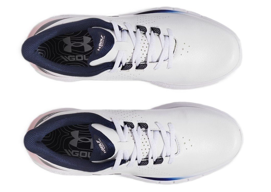 Under Armour Drive Fade SL damskie buty golfowe, biało/różowo/granatowe