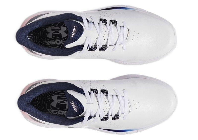 Under Armour Drive Fade SL damskie buty golfowe, biało/różowo/granatowe