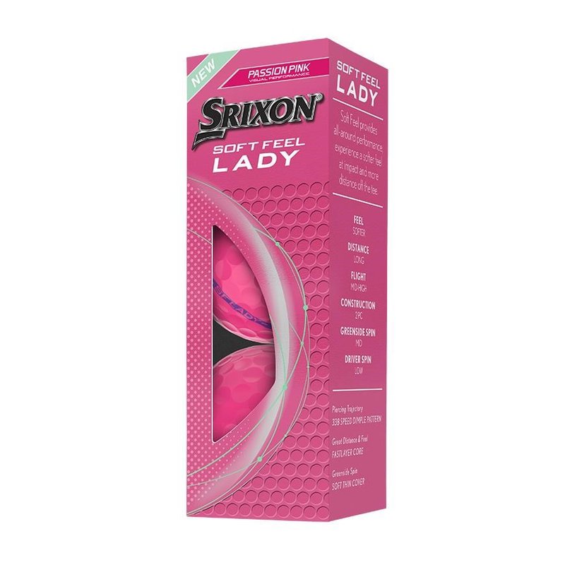 Srixon Soft Feel Lady damskie piłki golfowe, różowe