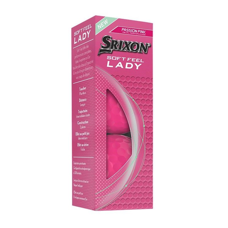 Srixon Soft Feel Lady damskie piłki golfowe, różowe