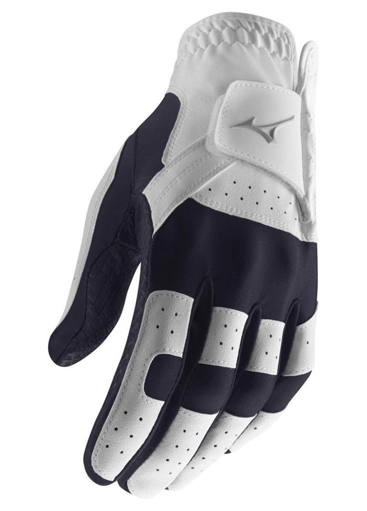 Mizuno Stretch damska rękawiczka golfowa, biało/granatowa
