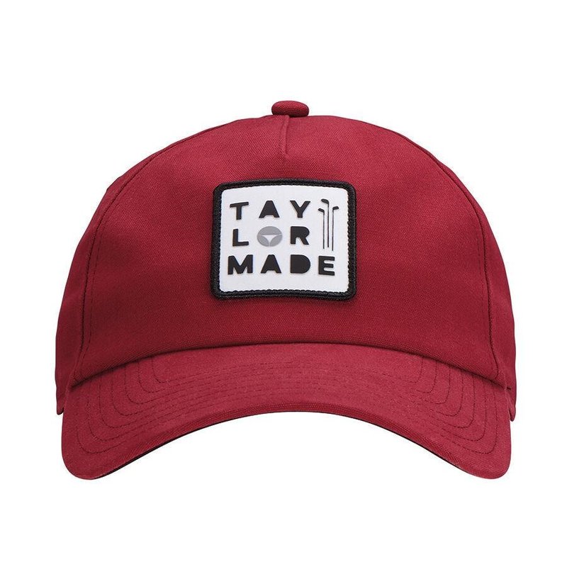 TaylorMade 5 panel czapka z daszkiem, czerwona