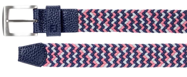 FootJoy Braided pasek, dark denim/pink lemonade/skyway
