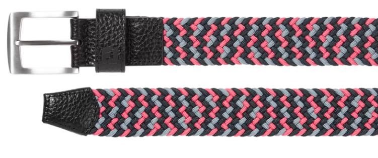 FootJoy Braided pasek, black/flint/hibiscus