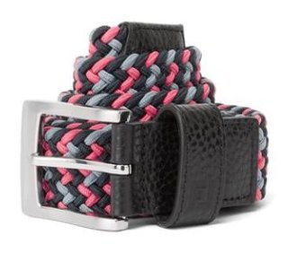 FootJoy Braided pasek, black/flint/hibiscus