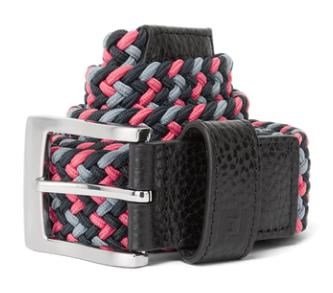 FootJoy Braided pasek, black/flint/hibiscus