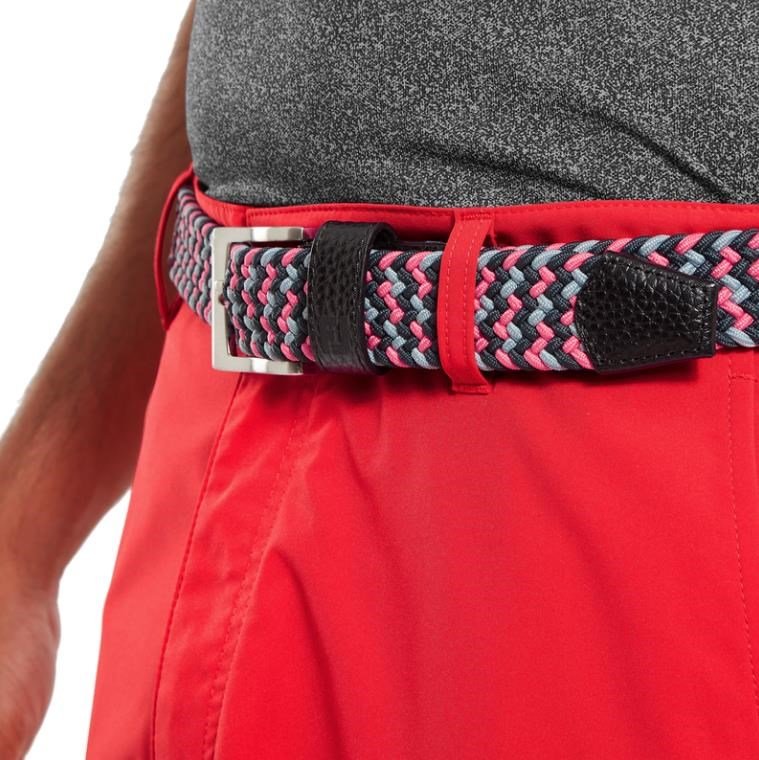 FootJoy Braided pasek, black/flint/hibiscus