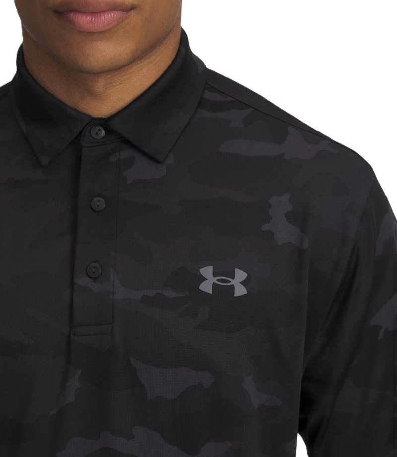 Under Armour Playoff 3.0 Printed męskie polo, czarne