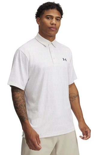Under Armour Playoff 3.0 Printed męskie polo, białe