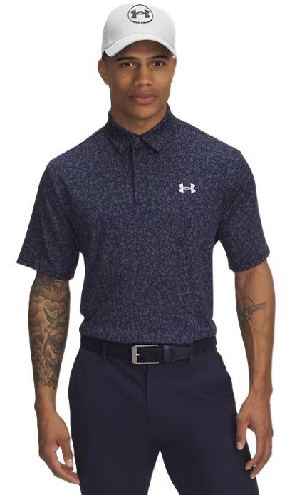 Under Armour Playoff 3.0 Printed męskie polo, granatowe