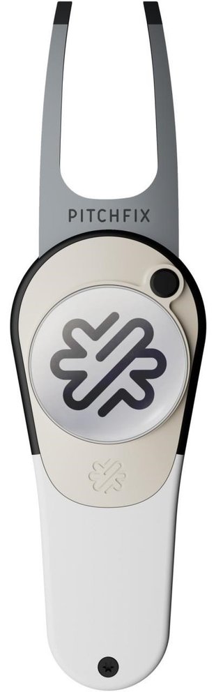 Pitchfix Icon pitchfork z markerem, białe