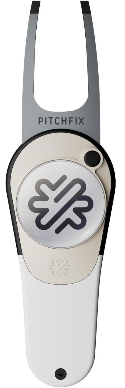 Pitchfix Icon pitchfork z markerem, białe