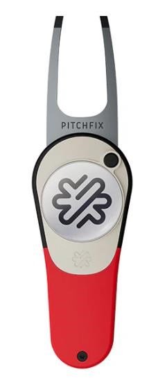 Pitchfix Icon pitchfork z markerem, czerwone
