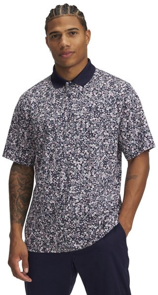 Under Armour Matchplay Printed męska koszulka polo, granatowa/kwiatowy nadruk