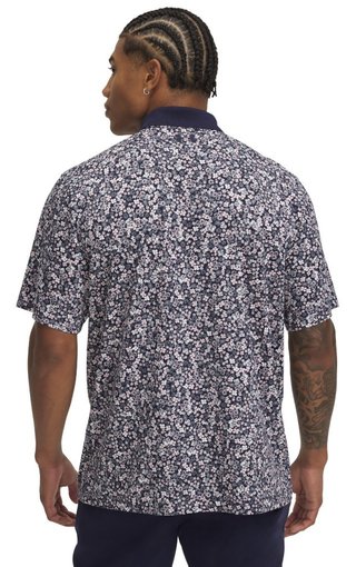 Under Armour Matchplay Printed męska koszulka polo, granatowa/kwiatowy nadruk