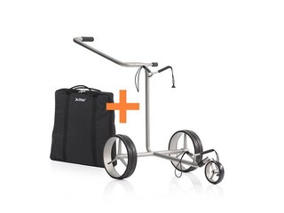 JuStar Silver 3-Wheeled wózek golfowy + GRATIS torba transportowa
