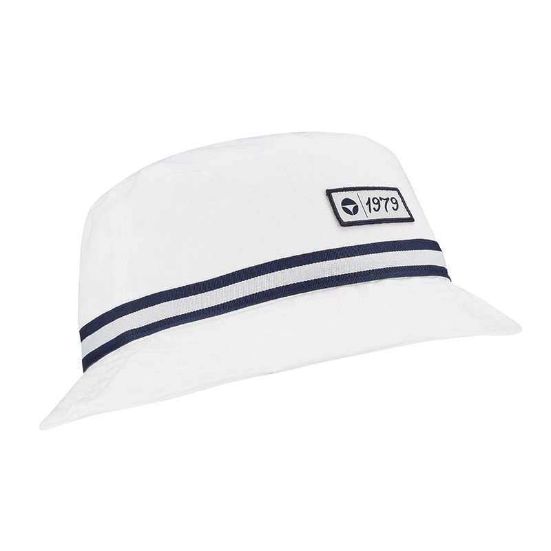 TaylorMade Vintage Twill Bucket męski kapelusz, biały
