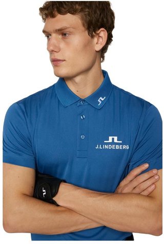 J.Lindeberg KV Tour Golf męskie polo, niebieski