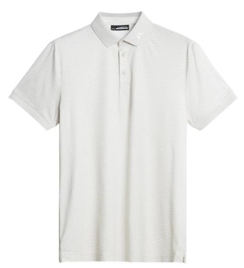 J.Lindeberg Tour Tech Print męskie polo, shadow bridge moonbeam