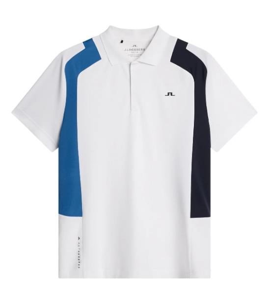 J.Lindeberg Legacy męskie polo, białe