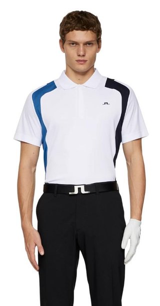 J.Lindeberg Legacy męskie polo, białe