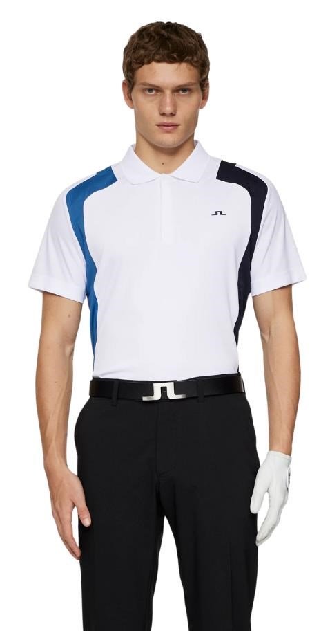 J.Lindeberg Legacy męskie polo, białe