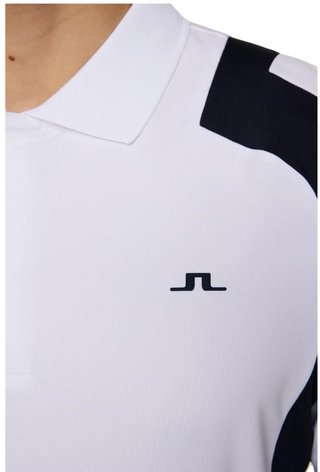 J.Lindeberg Legacy męskie polo, białe