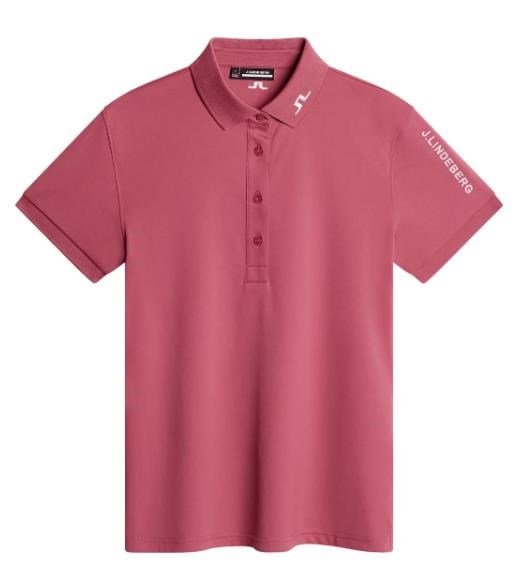 J.Lindeberg Tour Tech damskie polo, rose wine