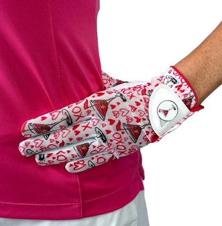 Best of Golf America XOXO damska rękawica golfowa, biało/różowa