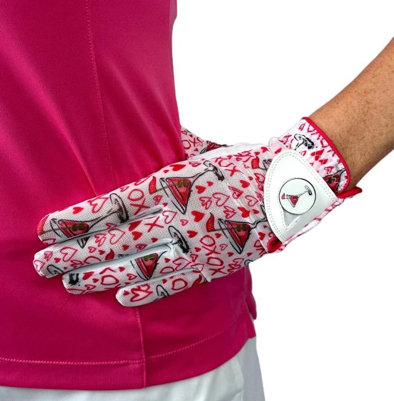 Best of Golf America XOXO damska rękawica golfowa, biało/różowa