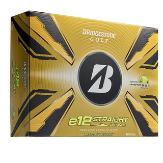 Bridgestone e12 Straight MindSet piłki golfowe, żółte