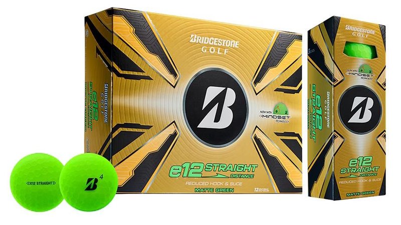 Bridgestone e12 Straight MindSet piłki golfowe, zielone