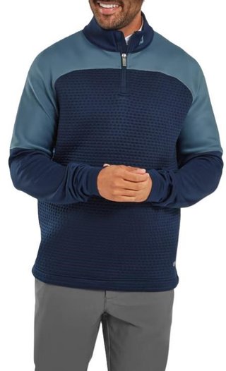 FootJoy ThermoSeries Jacquard Midlayer męska bluza, navy slate