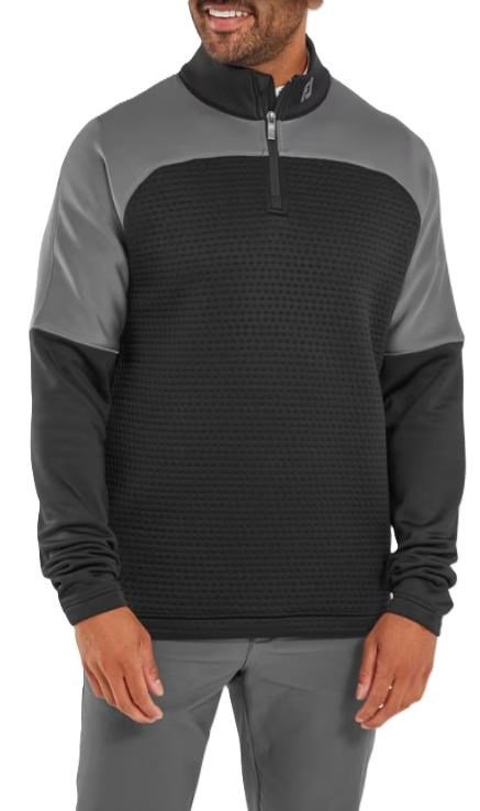 FootJoy ThermoSeries Jacquard Midlayer męska bluza, czarno/szara