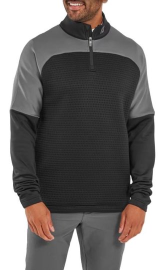 FootJoy ThermoSeries Jacquard Midlayer męska bluza, czarno/szara