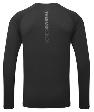 ThermoSeries Fleece Baselayer męski t-shirt funkcjonalny, czarny