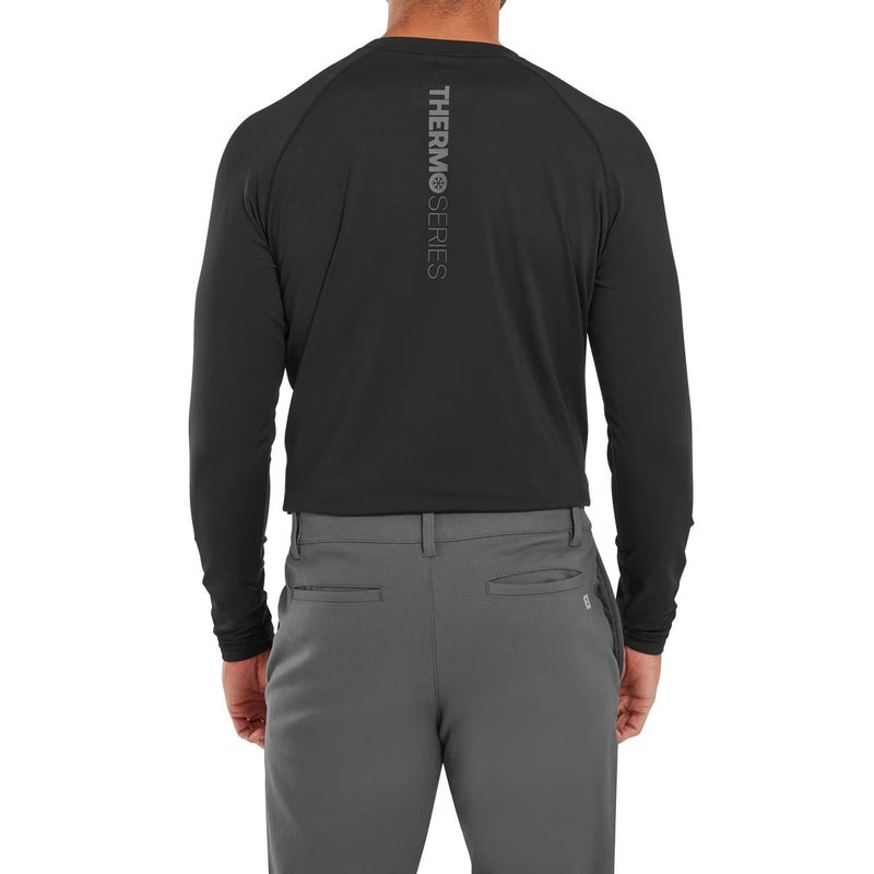 ThermoSeries Fleece Baselayer męski t-shirt funkcjonalny, czarny
