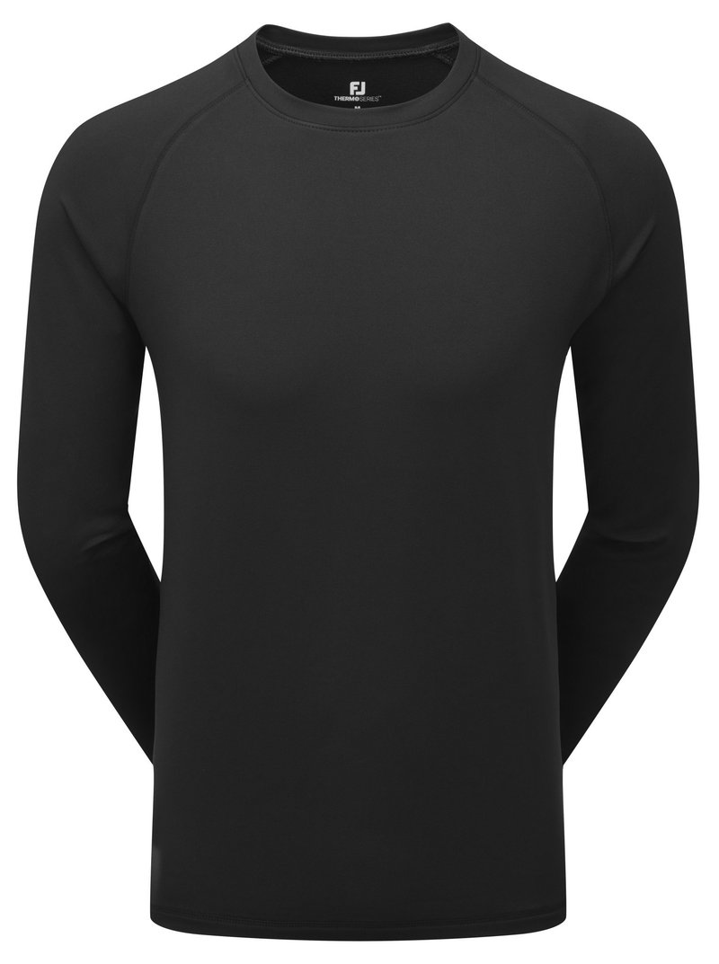 ThermoSeries Fleece Baselayer męski t-shirt funkcjonalny, czarny