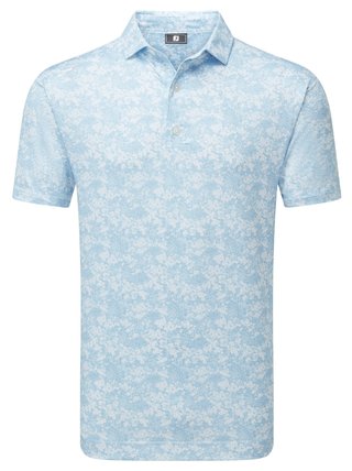 FootJoy GARDEN PRINT męskie polo, air blue