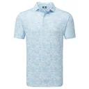 FootJoy GARDEN PRINT męskie polo, air blue