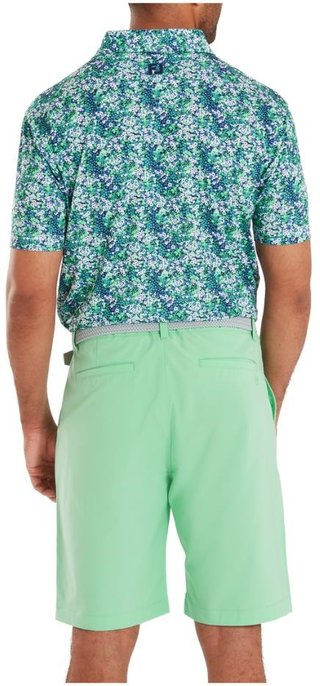FootJoy Garden Print Lisle męskie polo, granatowe