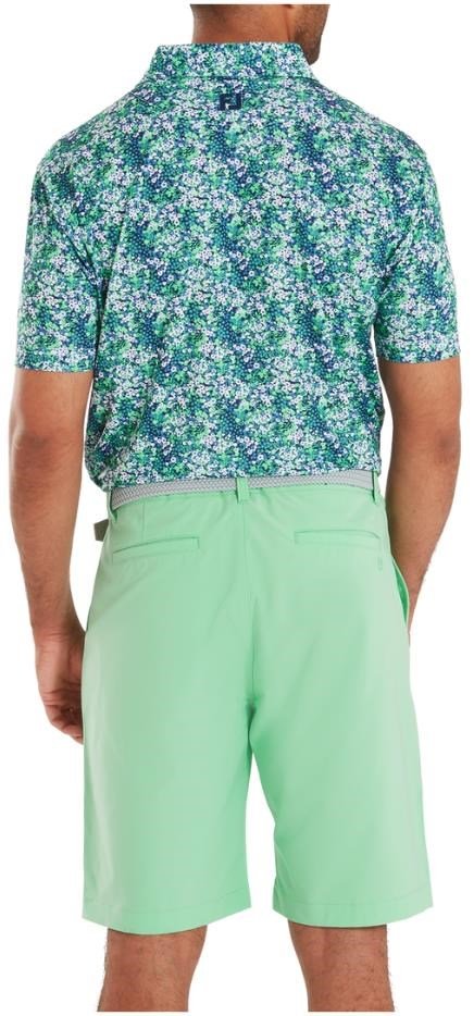 FootJoy Garden Print Lisle męskie polo, granatowe