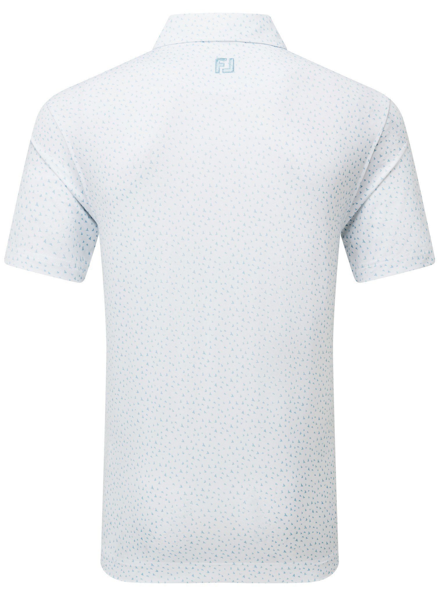 FootJoy BIRD PRINT męskie polo, biało/niebieskie