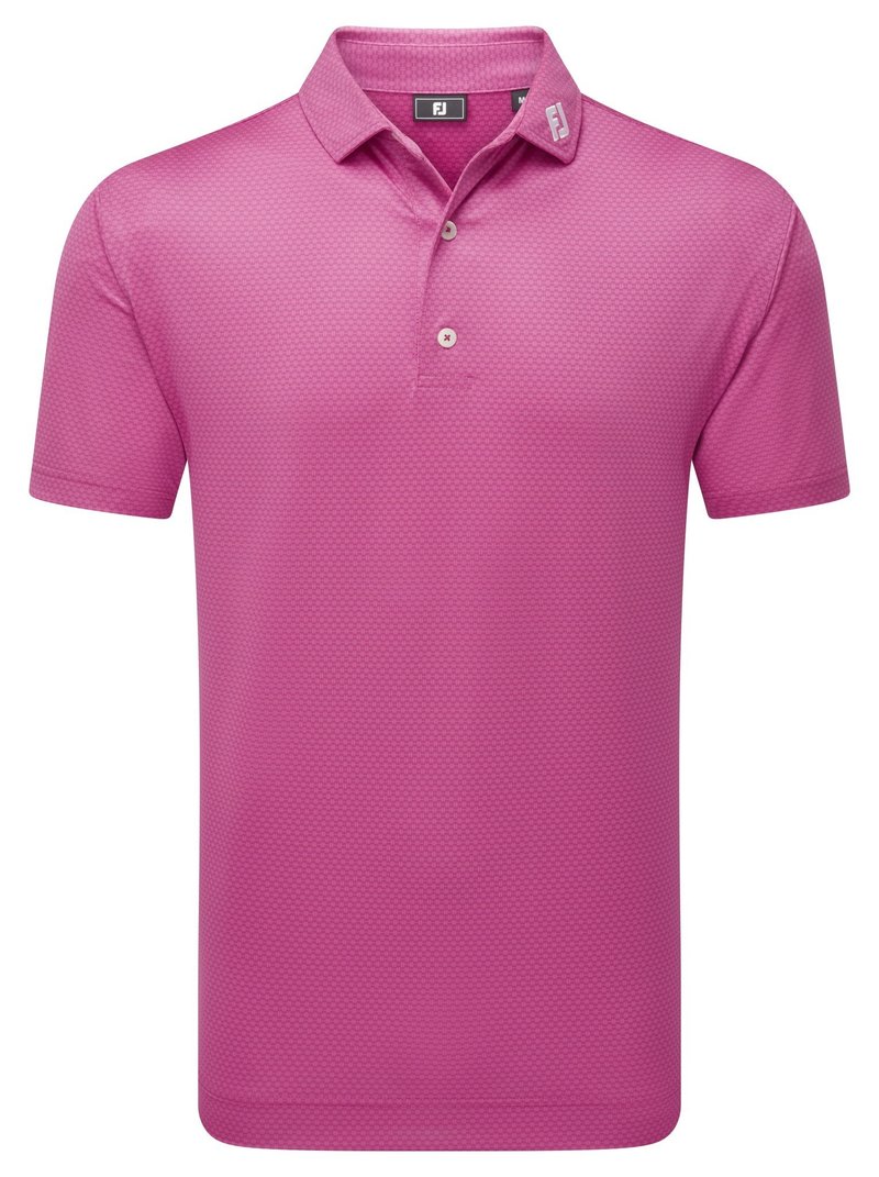 FootJoy ABACUS PRINT męskie polo, magenta